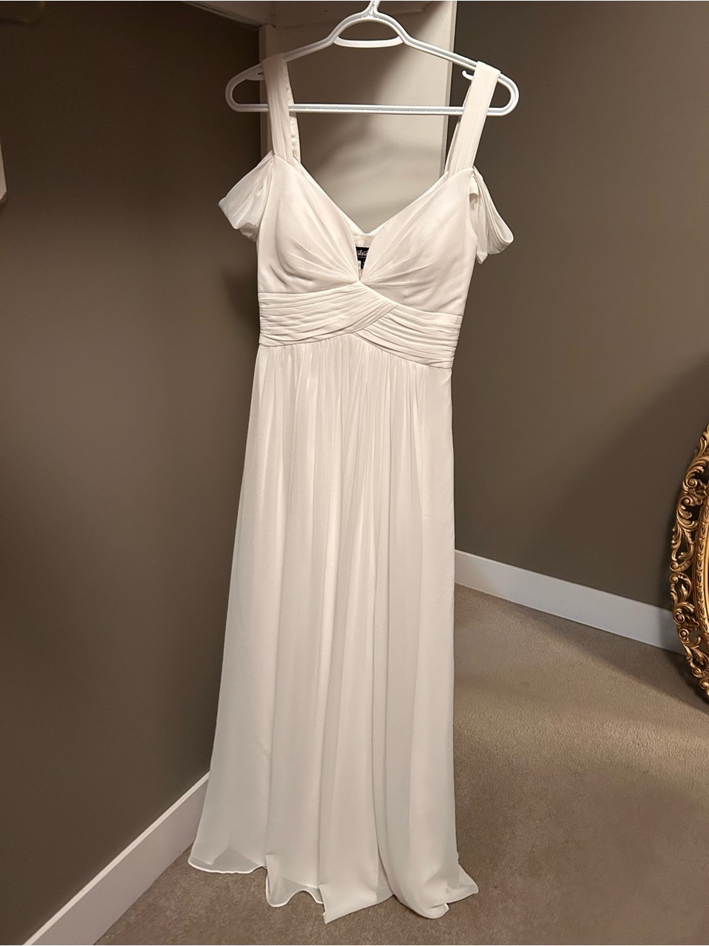 Elegant White Off-Shoulder Maxi Dress